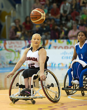 TORONTO, ON, AUGUST 8, 2015. Wheelchair Basketball - CAN78-18 GUA  in women